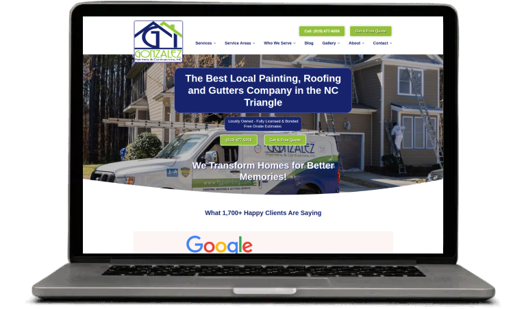 Gonzalez Painters & Contractors website