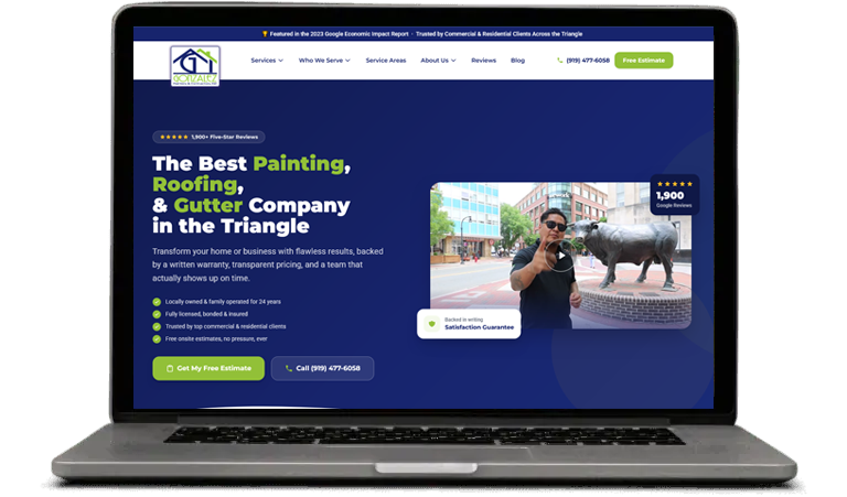 Gonzalez Painters & Contractors website