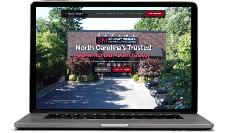 Zackery Michael Construction website