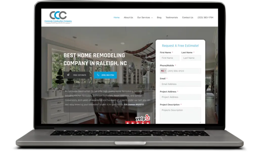General Contractor Website Design
