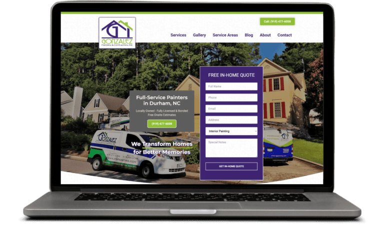 Painting Contractor Web Design