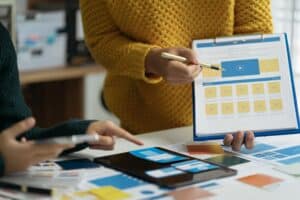 Creative team web design planning